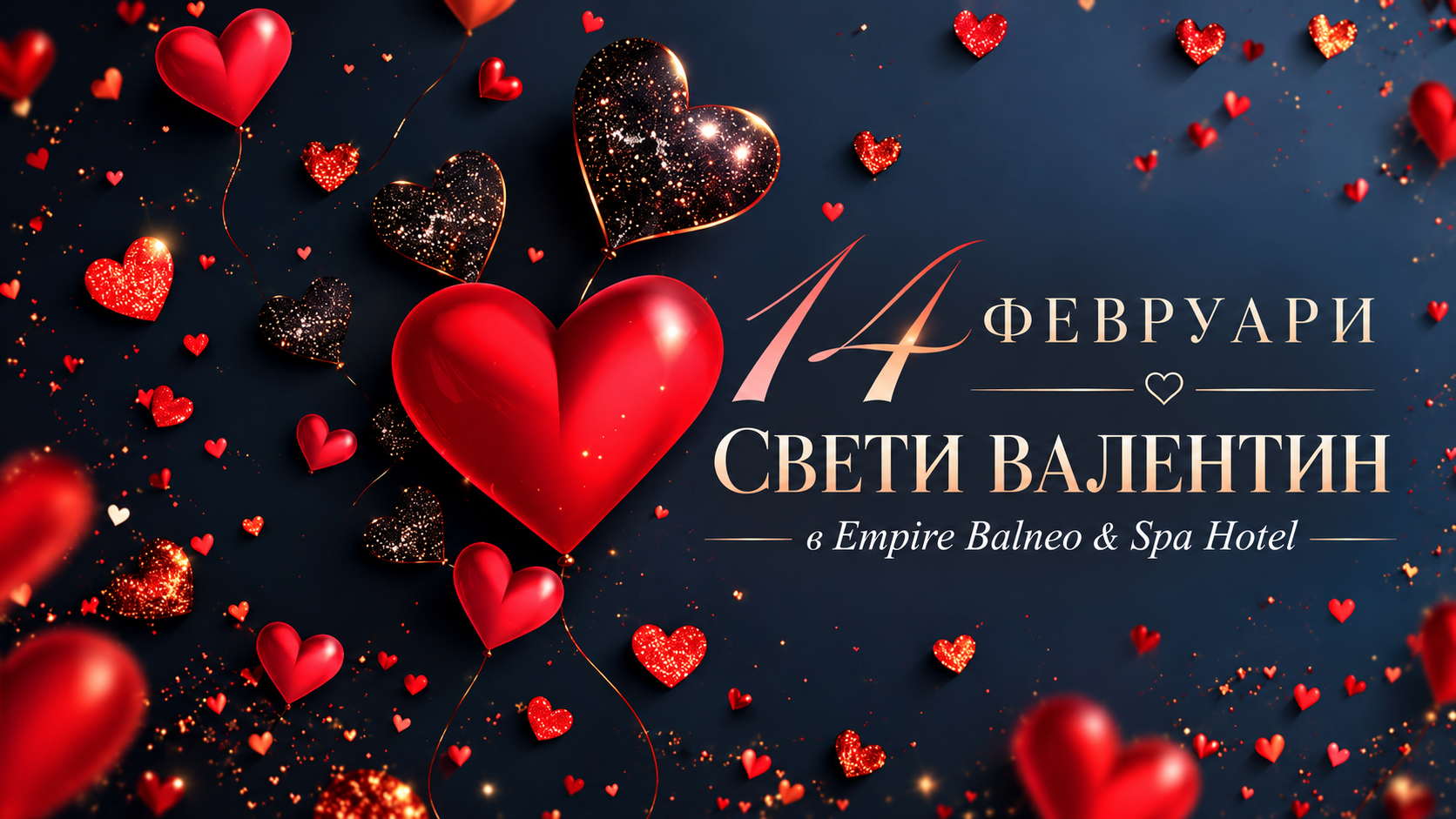 Луксозна вечер за Свети Валентин в Empire Balneo & Spa Hotel, Хисаря
